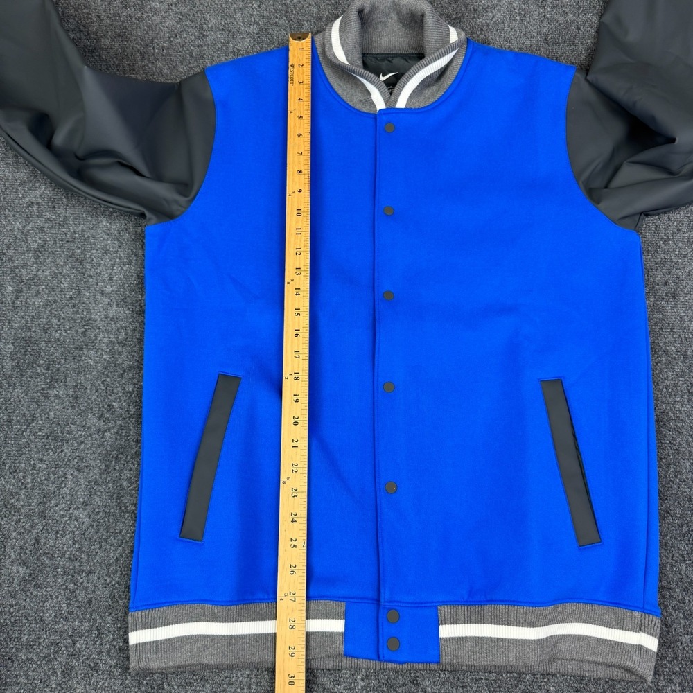 Nike Team‎ Player Letterman Jacket Mens Large (L) Blue Gray DJ5971-493 NWT - Picture 8 of 10